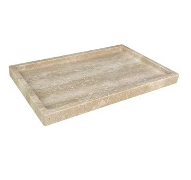 Calacatta Marble Vanity Tray – Elegant Natural Stone Organizer for Bathroom, Kitchen & Dresser