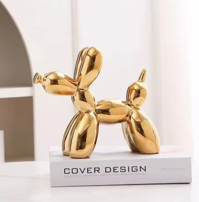 Minimalist Balloon Dog Figurine – Modern Ceramic Accent for Home & Office