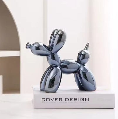 Minimalist Balloon Dog Figurine – Modern Ceramic Accent for Home & Office
