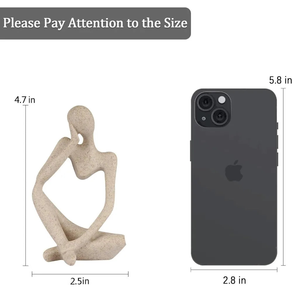 Size comparison of sculpture with phone – compact decorative piece