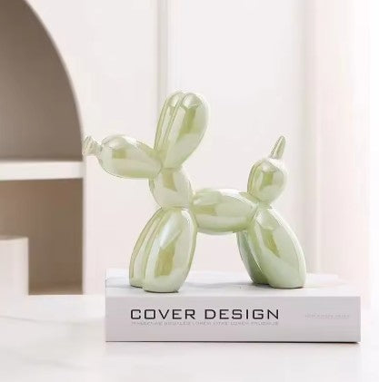 Minimalist Balloon Dog Figurine – Modern Ceramic Accent for Home & Office