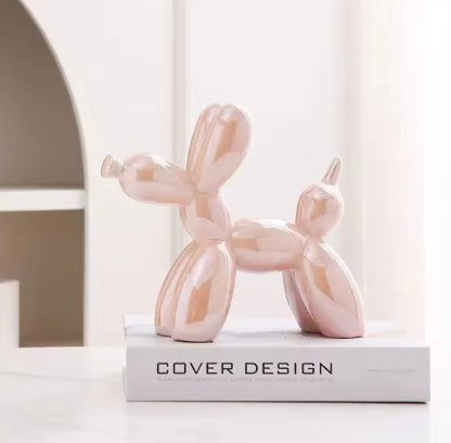 Minimalist Balloon Dog Figurine – Modern Ceramic Accent for Home & Office