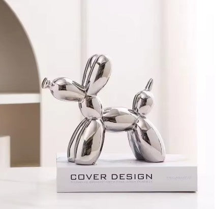 Minimalist Balloon Dog Figurine – Modern Ceramic Accent for Home & Office