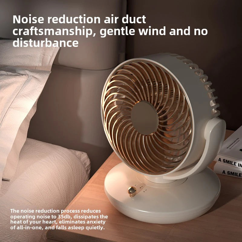 Silent USB fan with natural wind mode, designed for restful sleep and comfortable airflow